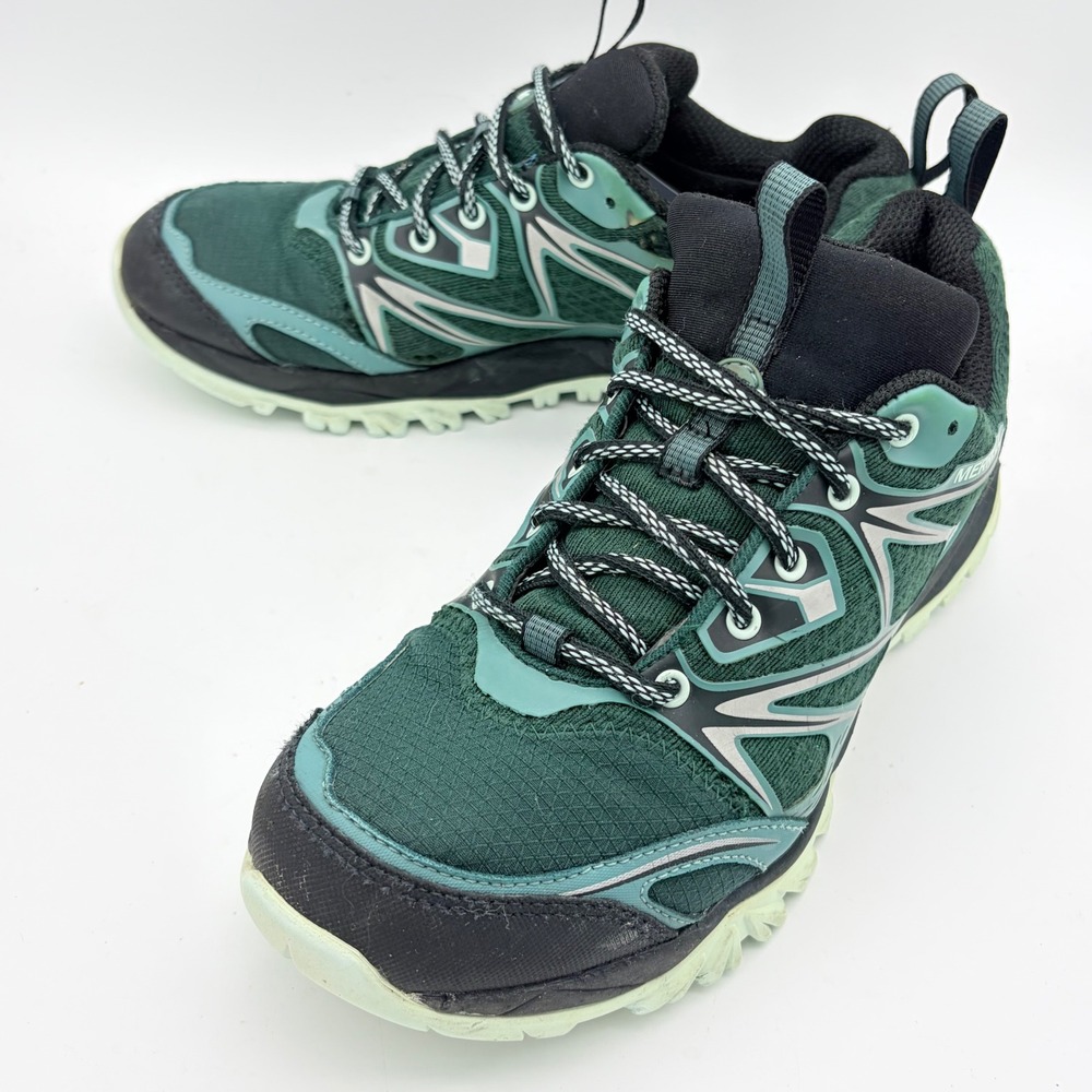 Merrell All Out Blaze Aero Sport Green Hiking Shoes Womens 8 Gorpcore Trail